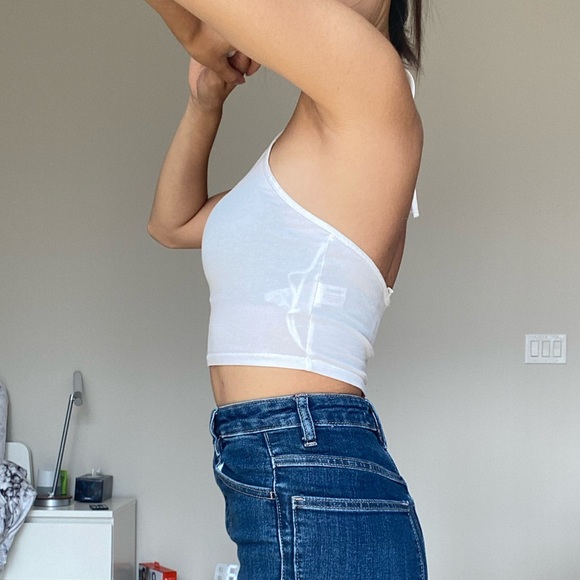 Garage White Halter Top - Picture 2 of 5